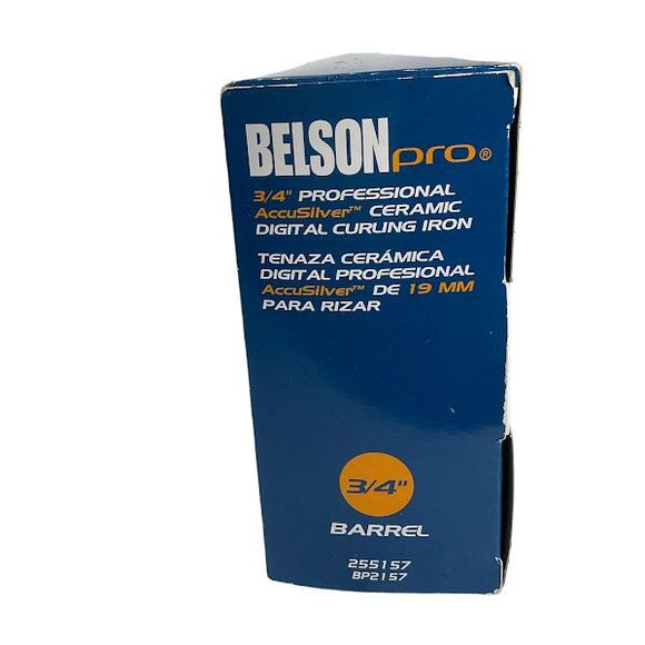 Belson Pro 3/4” Ceramic Digital Curling Iron with Clamp, up to 450F - Picture 4 of 4